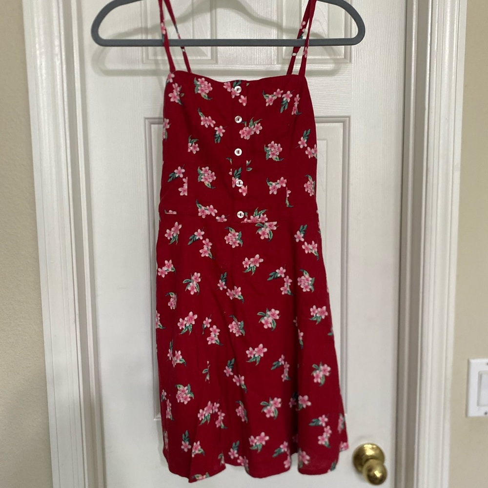 Hollister Small Red Floral Dress